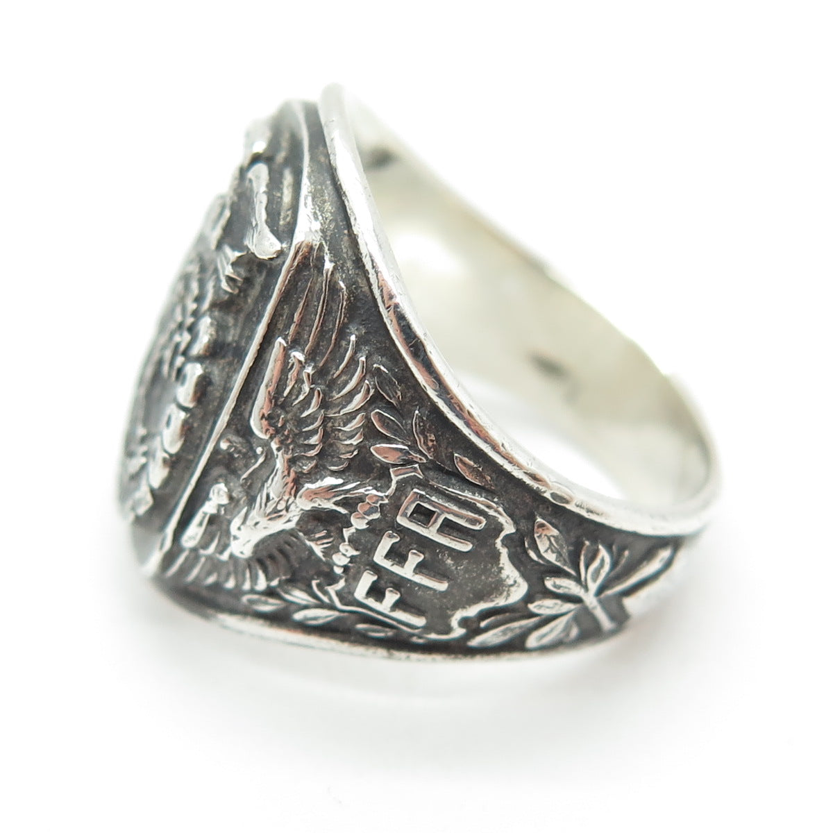 BALFOUR Sterling Silver Antique Future Farmers of USA Oxidized Ring Size 10.5