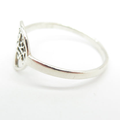 925 Sterling Silver Vintage Tree of Life Ring Size 9