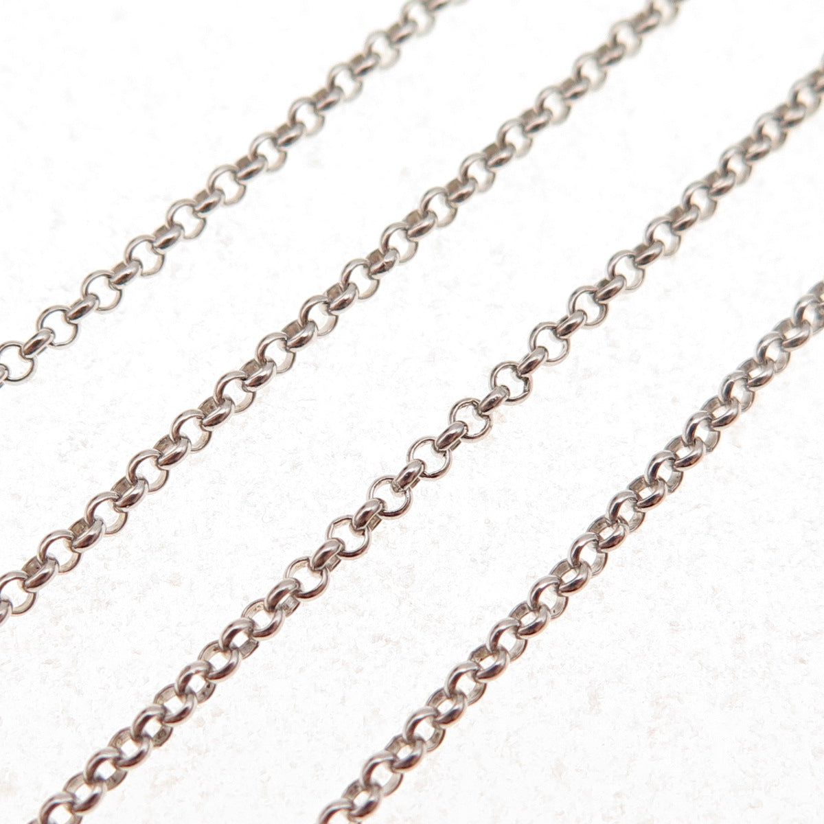 925 Sterling Silver Vintage Rolo Chain Necklace 18-20"
