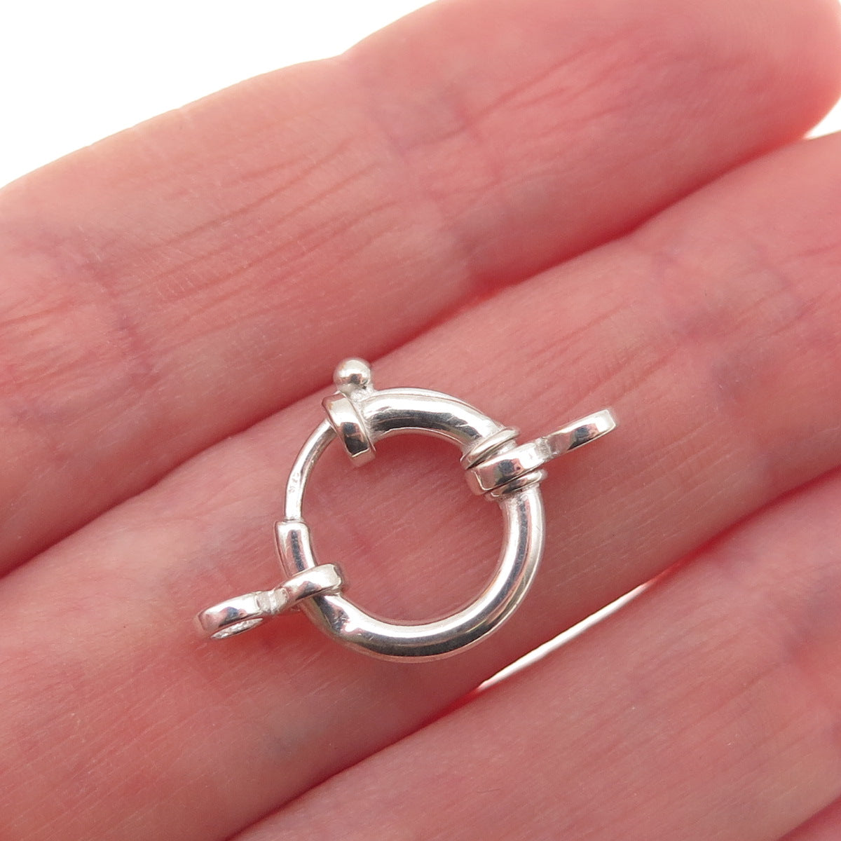 925 Sterling Silver Vintage Bracelet / Necklace Spring Ring Lock Clasp