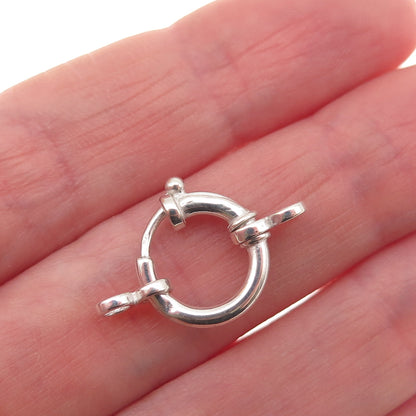 925 Sterling Silver Vintage Bracelet / Necklace Spring Ring Lock Clasp