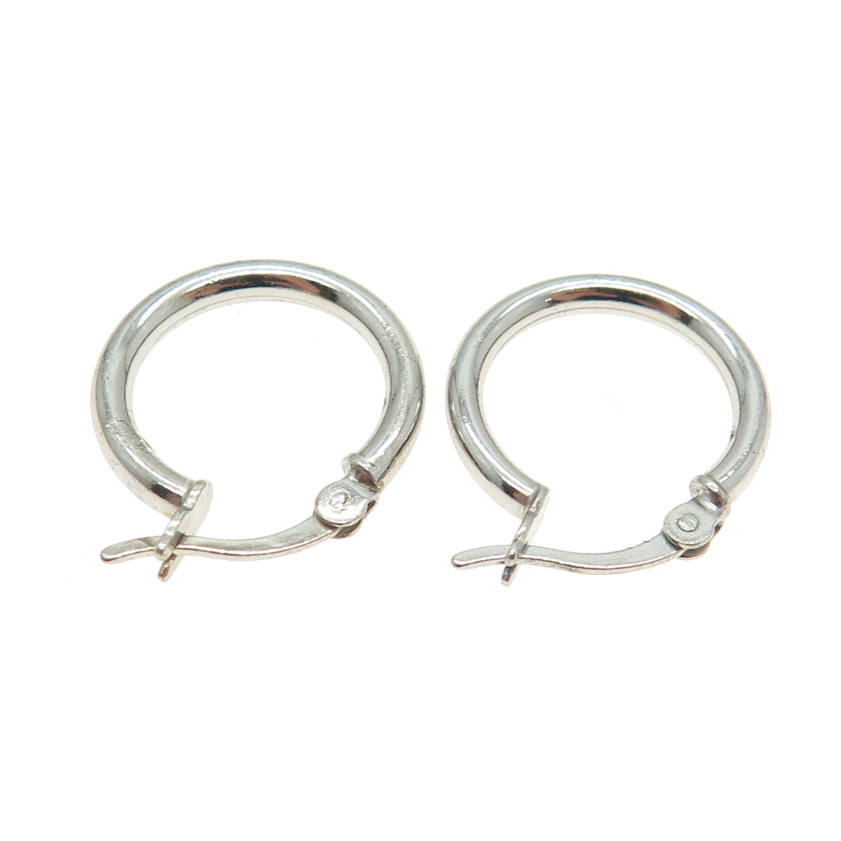 925 Sterling Silver Tube Hoop Earrings