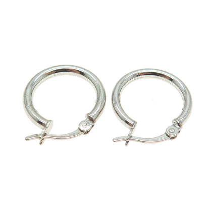 925 Sterling Silver Tube Hoop Earrings