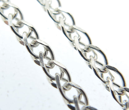 925 Sterling Silver Italy Franco Link Bracelet 7"