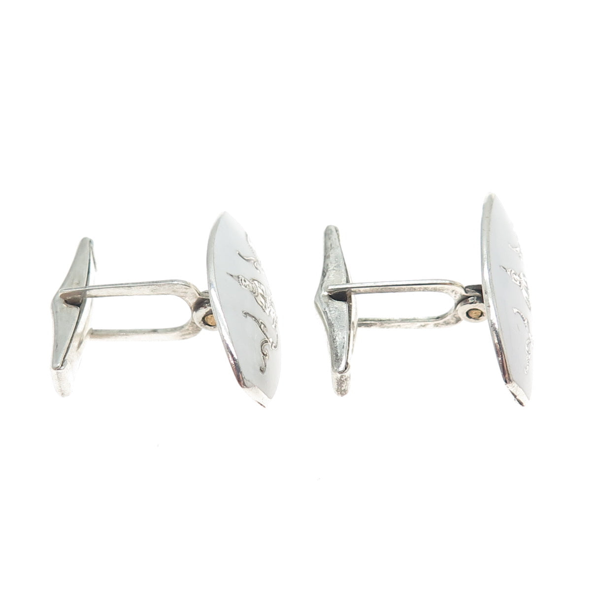 925 Sterling Silver Antique Siam Buddha Cufflinks