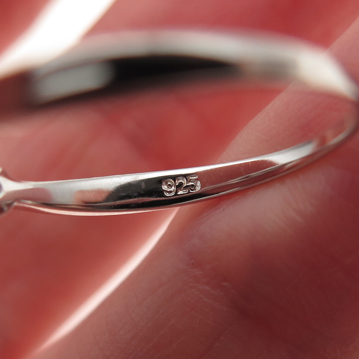925 Sterling Silver Round-Cut C Z Heart Engagement Ring Size 8