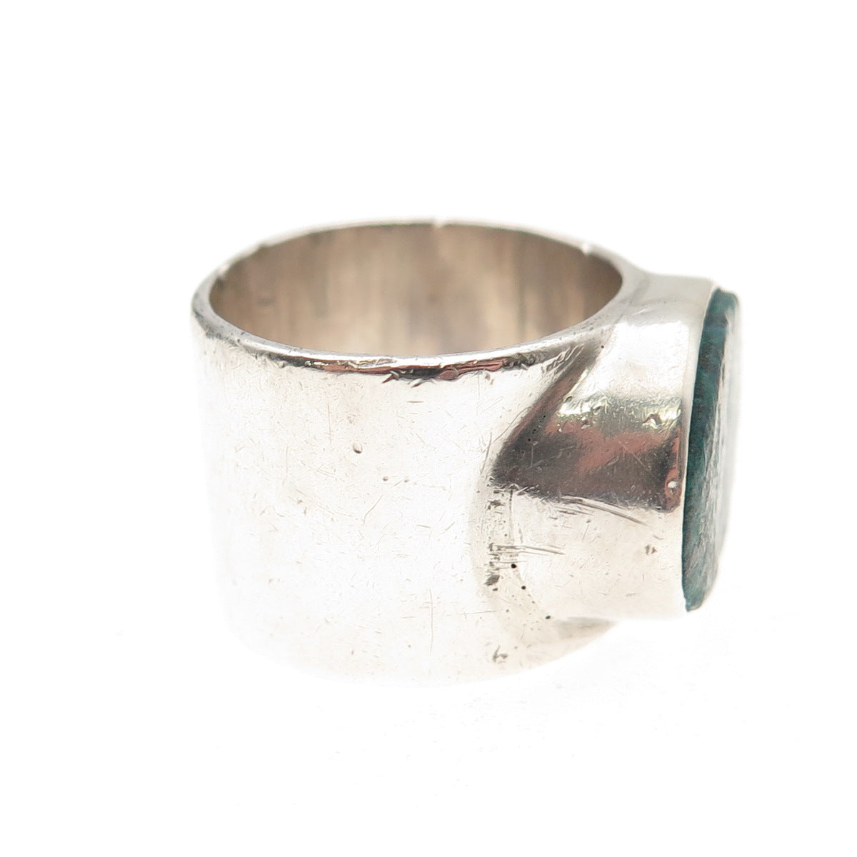 925 Sterling Silver Vintage Real Eilat Modernist Oxidized Ring Size 6