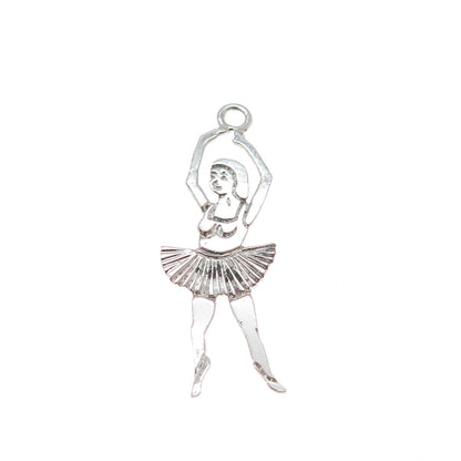 925 Sterling Silver Vintage Ballerina Charm Pendant