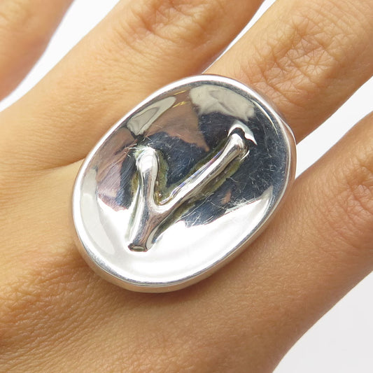925 Sterling Silver Vintage Robert Lee Morris Flow Ring Size 10.75