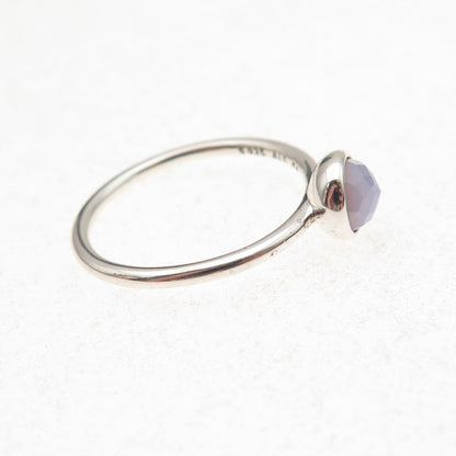 Pandora 925 Sterling Silver Real Opalite Poetic Droplet Ring Size 7