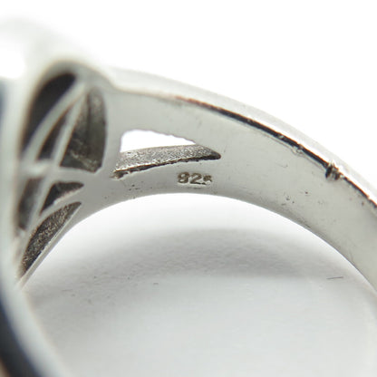 925 Sterling Silver Vintage Pentagram Ring Size 5.75