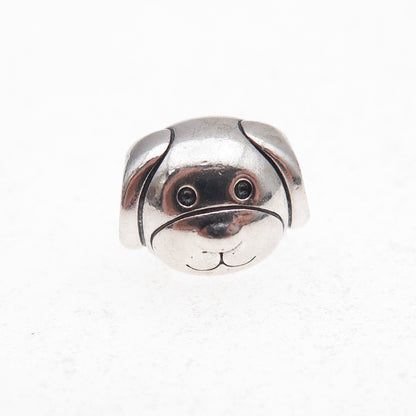 Pandora 925 Sterling Silver Devoted Dog Slide Bead Charm