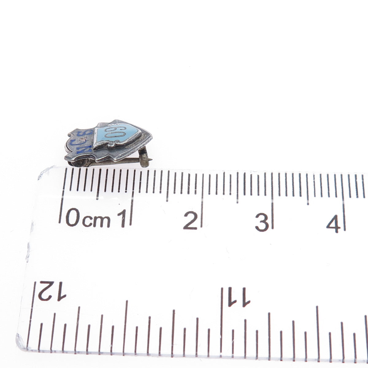 BASTIAN BROTHERS 925 Sterling Silver Antique 1909 Enamel NCS College Pin Brooch
