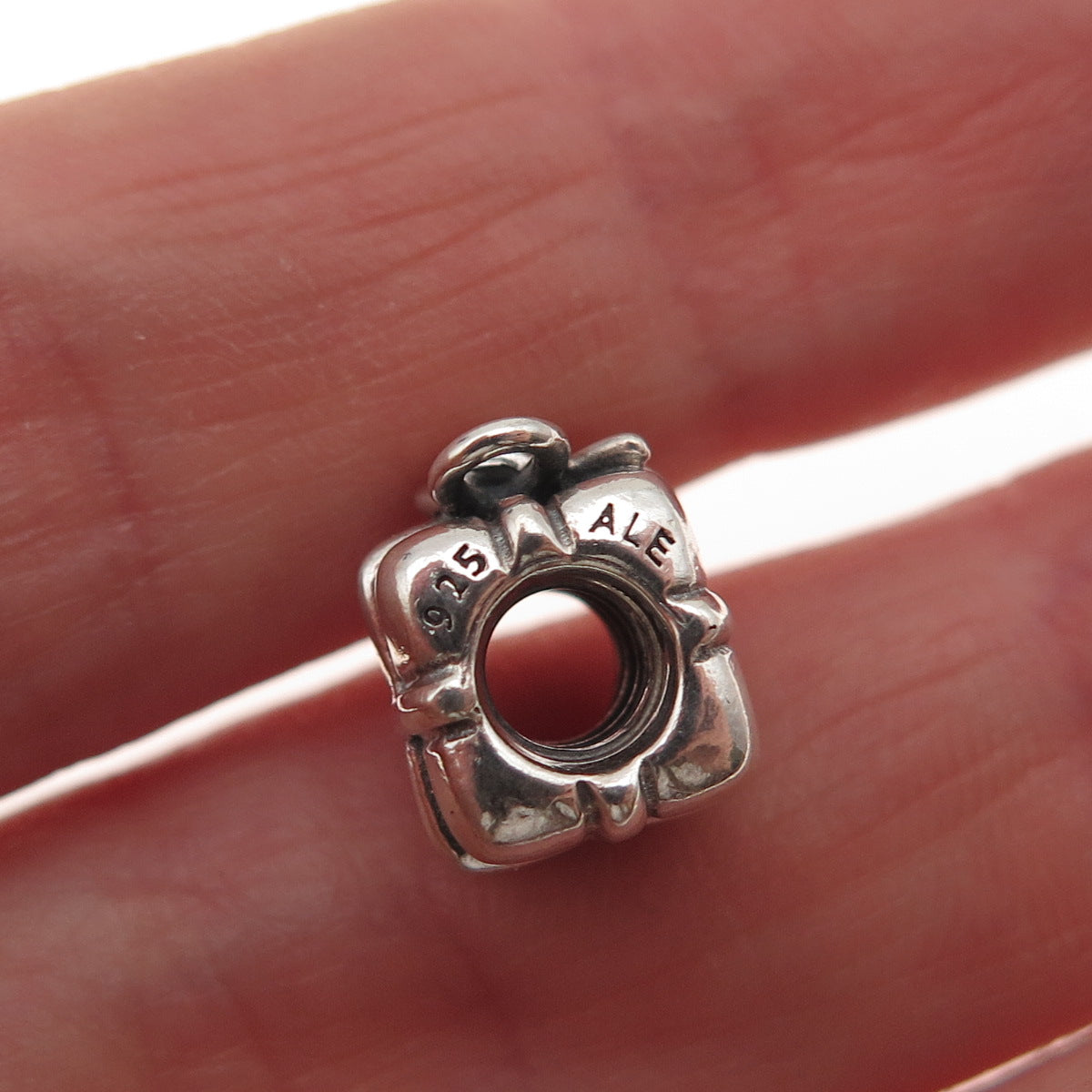 Pandora 925 Sterling Silver Present Gift Box Slide Bead Charm