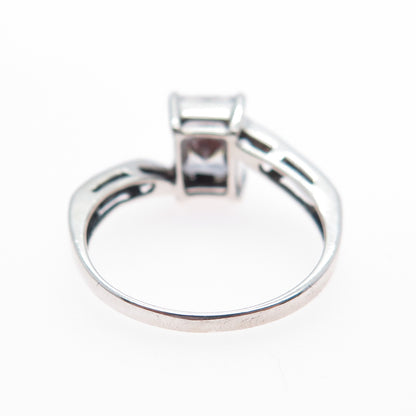 OWEN GLASS COLLECTION Sterling Radiant & Round-Cut C Z Engagement Ring Size 7