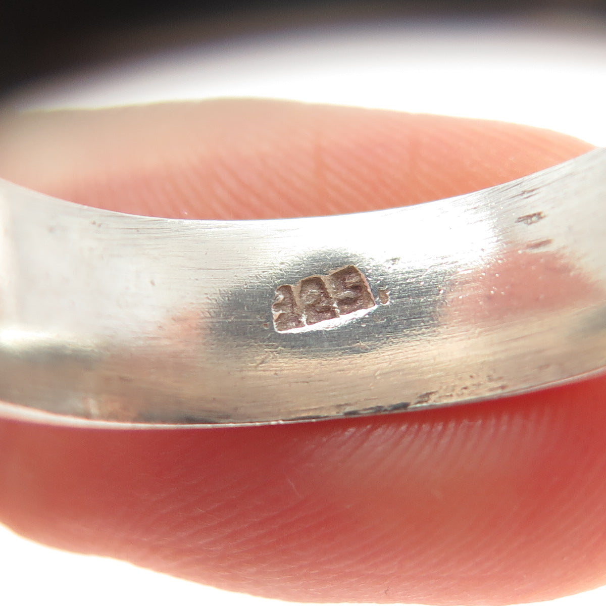 925 Sterling Silver Vintage Mexico Classic Wedding Band Ring Size 10.25