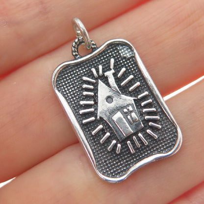 DV Dawn Vertrees Sterling Silver Vintage Home Where The Love Is Oxidized Pendant