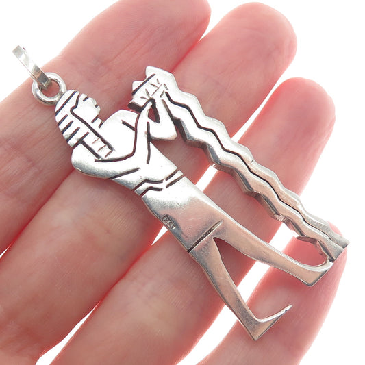 800 Silver Vintage Egyptian God Nu Pendant