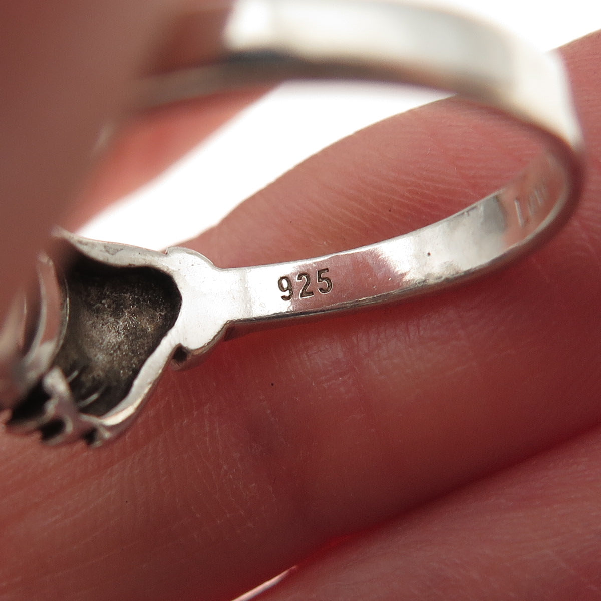 925 Sterling Vintage Real Amethyst Irish Claddagh Love You Baby Ring Size 8