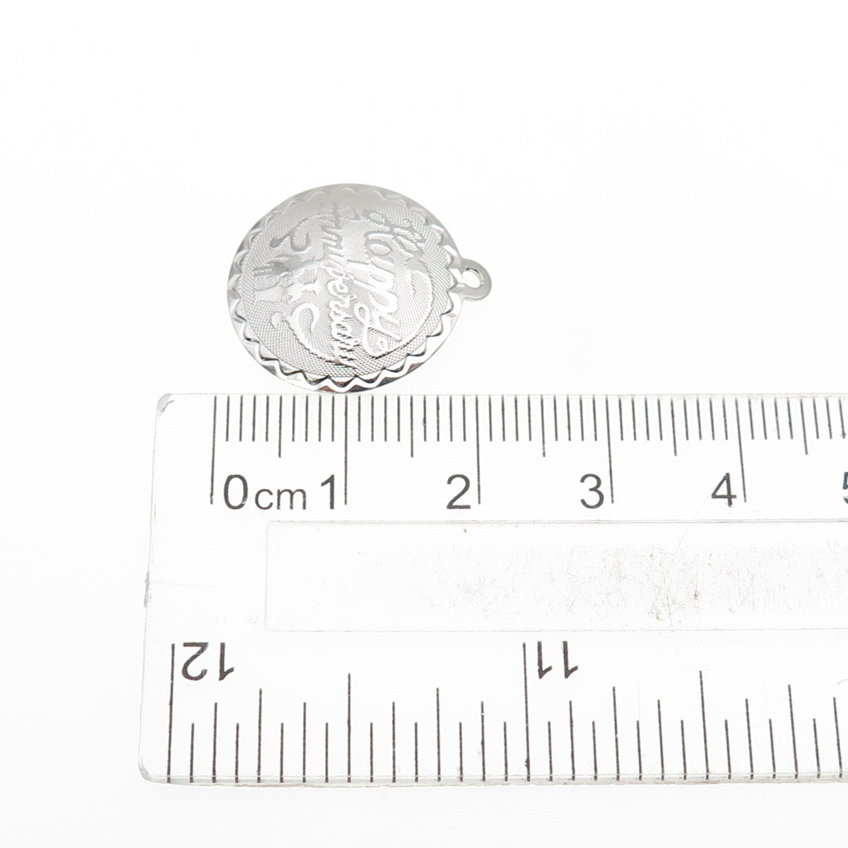 JEWELART 925 Sterling Silver Vintage Happy Anniversary Mini Charm Pendant
