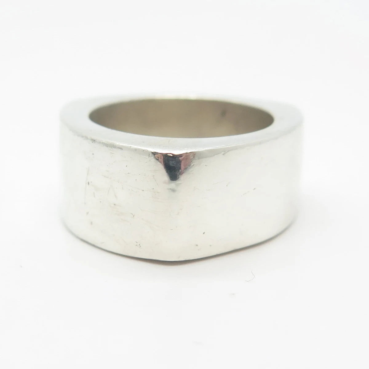 925 Sterling Silver Vintage Mexico Modernist Band Ring Size 5.75