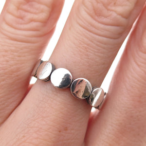 John Hardy 925 Sterling Silver Vintage Dot Oxidized Band Ring Size 7.25