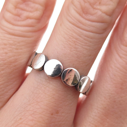 John Hardy 925 Sterling Silver Vintage Dot Oxidized Band Ring Size 7.25