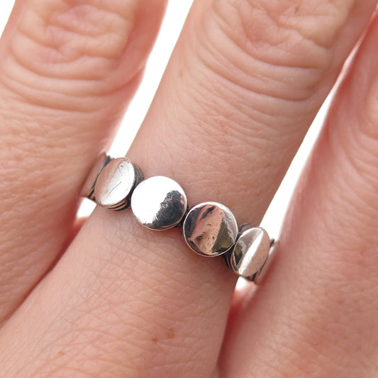 John Hardy 925 Sterling Silver Vintage Dot Oxidized Band Ring Size 7.25