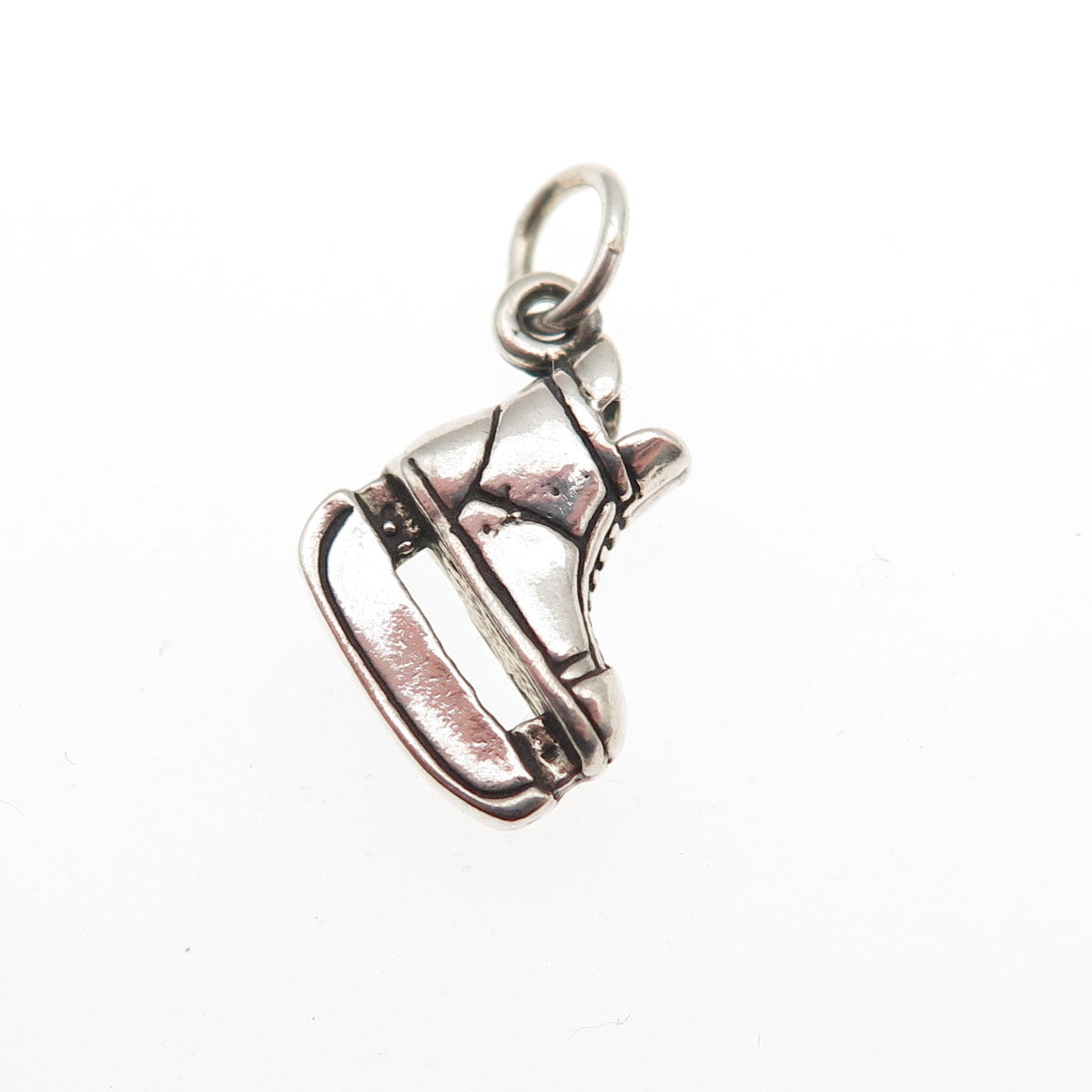 Sunwest 925 Sterling Silver Vintage 1985 Ice Skate Oxidized Mini Charm Pendant