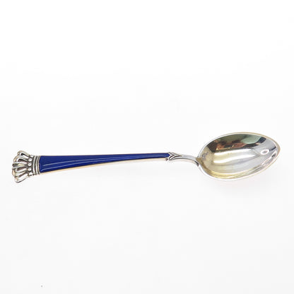 EGON LAURIDSEN 925S Sterling Gold Plated Vintage Denmark Enamel Coffee Spoon