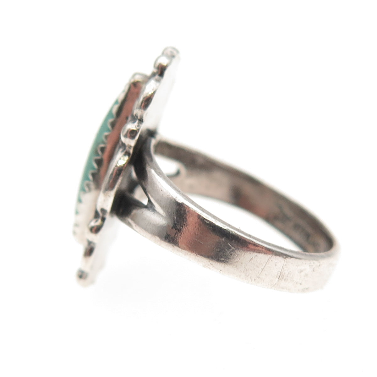 Bell Trading Post Old Pawn 925 Sterling Silver Vintage Turquoise Ring Size 5