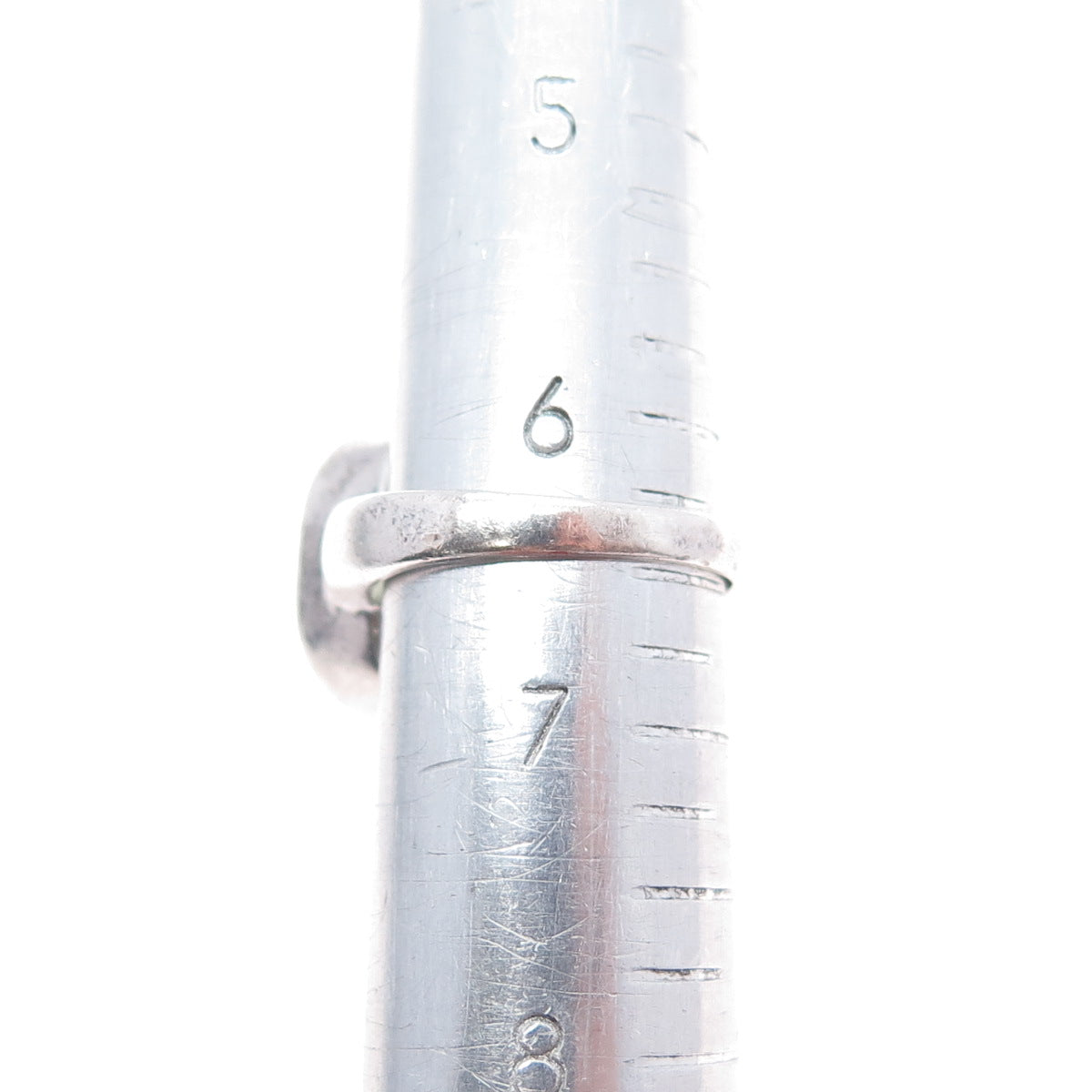 925 Sterling Silver Vintage Real Cushion-Cut Chalcedony Ring Size 6.5