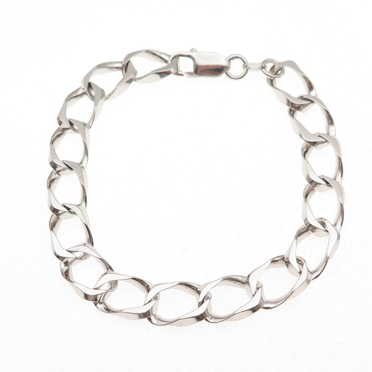 925 Sterling Silver Curb Link Bracelet 8"