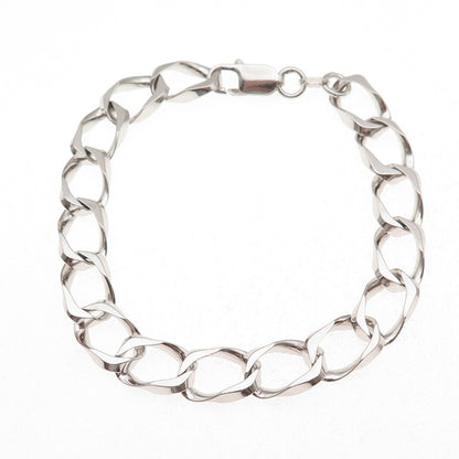 925 Sterling Silver Curb Link Bracelet 8"