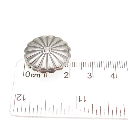 Old Pawn 925 Sterling Silver Vintage Southwestern Concho Tribal Clip Button