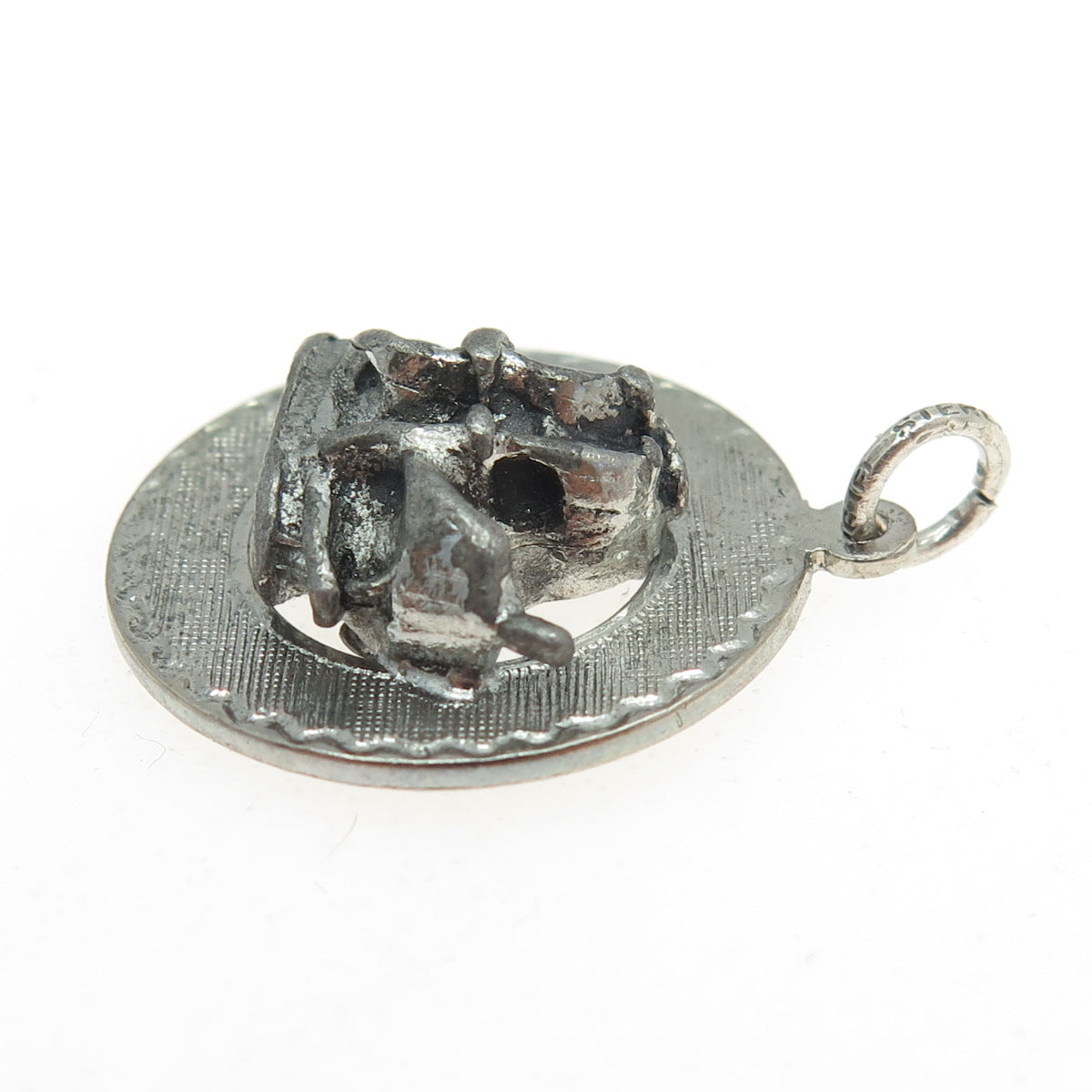 925 Sterling Silver Antique Art Deco Sail Boat Charm Pendant