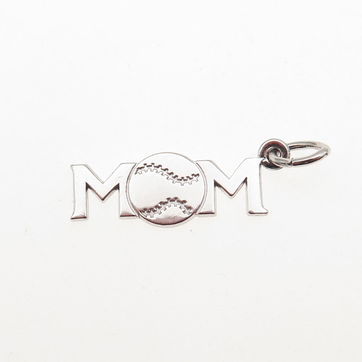 Rembrandt RQC 925 Sterling Silver Vintage Baseball Mom Mini Charm Pendant