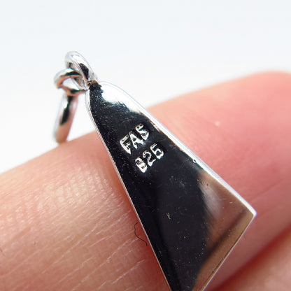 925 Sterling Silver Vintage Flippers Diving Pendant
