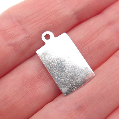 925 Sterling Silver Vintage St. Mary Religious Mini Charm Pendant