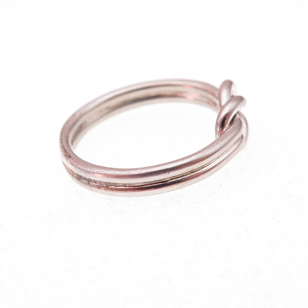 Charles Winston 925 Sterling Silver Vintage Love Knot Oxidized Ring Size 6.75