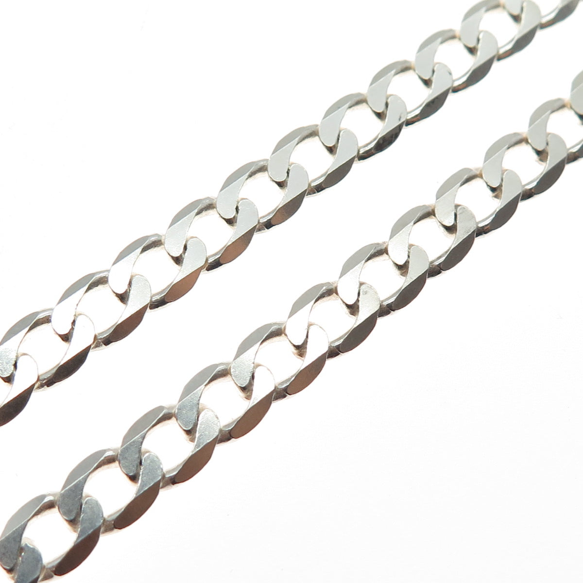 925 Sterling Silver Vintage Curb Chain Necklace 22"