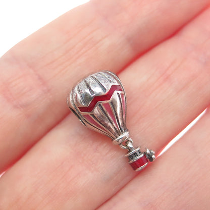 PANDORA 925 Sterling Silver Enamel Air Balloon Dangle Charm