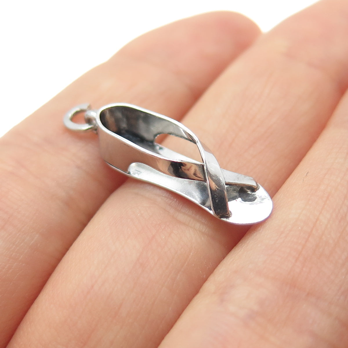 Joseph M. Shanholtz 925 Sterling Antique Art Deco Shoe Oxidized Mini 3D Pendant