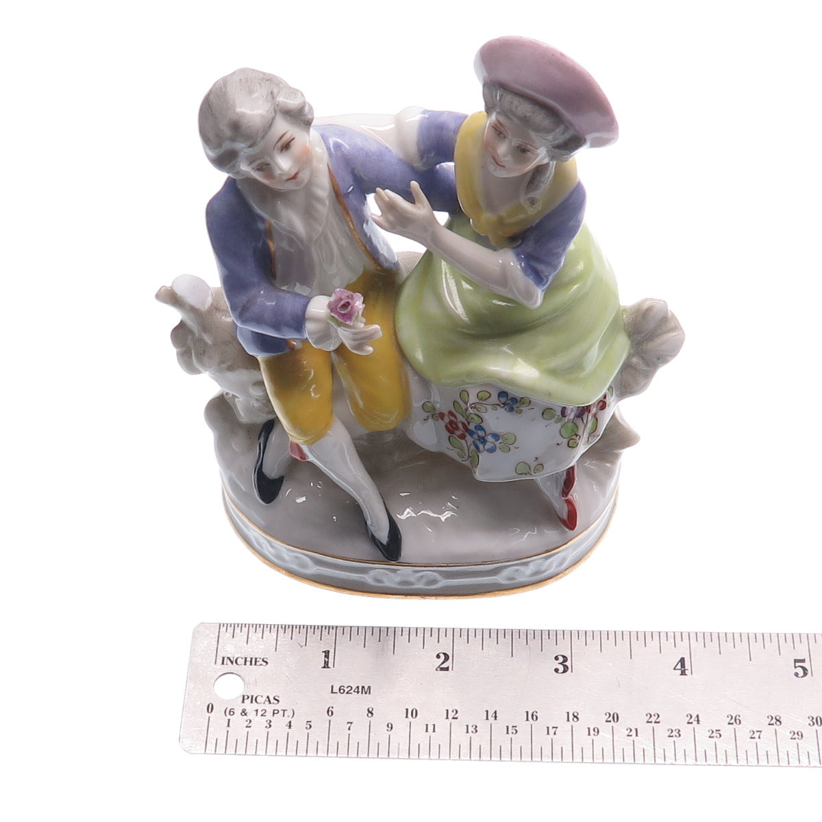 SITZENDORF Antique 1859-1891 Hand-Painted Porcelain Collectable Couple Figurine