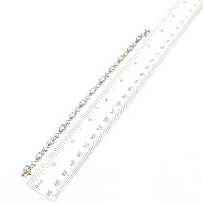 M.R.F. RESOURCES 925 Sterling Silver Real Blue Topaz Bracelet 7.25"
