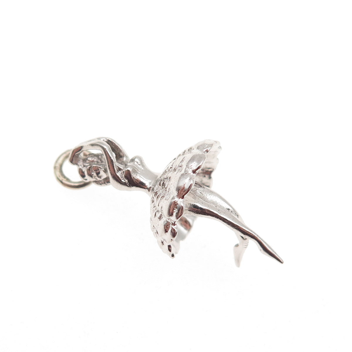 925 Sterling Silver Vintage Ballerina 3D Charm Pendant