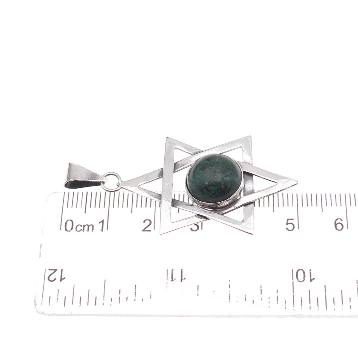 925 Sterling Silver Vintage Real Eilat Star of David Oxidized Charm Pendant