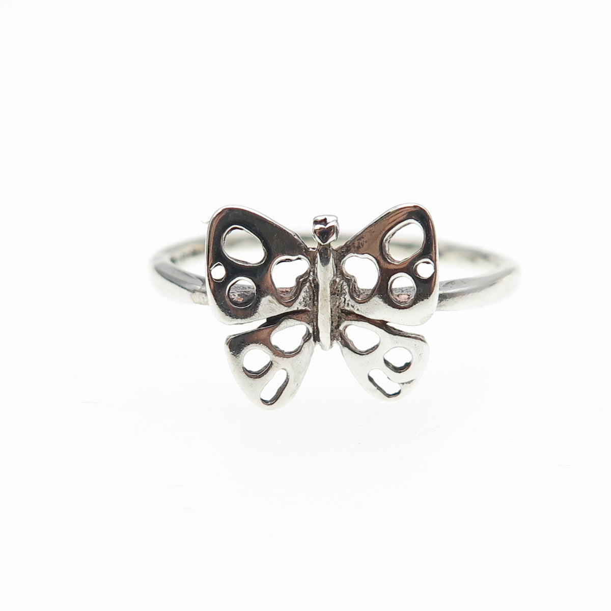 SUNWEST 925 Sterling Silver Vintage Butterfly Ring Size 9