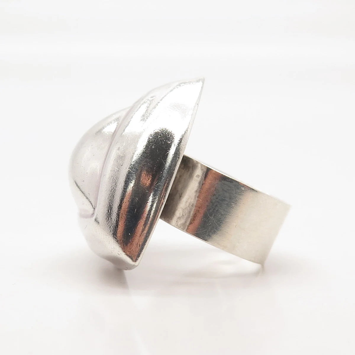 925 Sterling Silver Vintage Mexico Modernist Ring Size 5.75