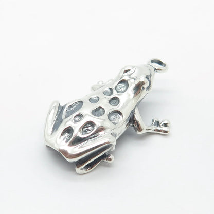 925 Sterling Silver Vintage Frog For Good Luck Pendant